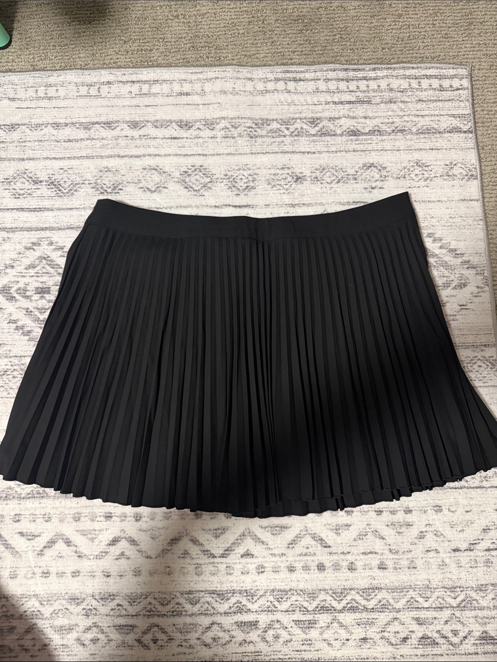 H&M Black Pleated Skater Skirt
